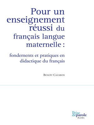 cover image of Pour un enseignement réussi du français langue maternelle